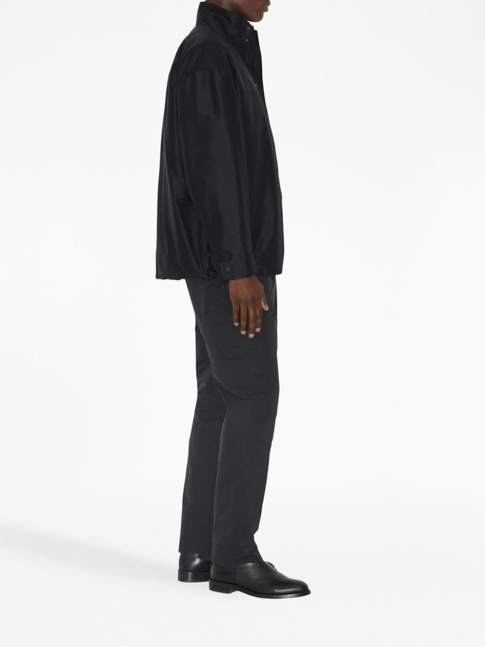 Burberry EKD-embroidered high-neck jacket