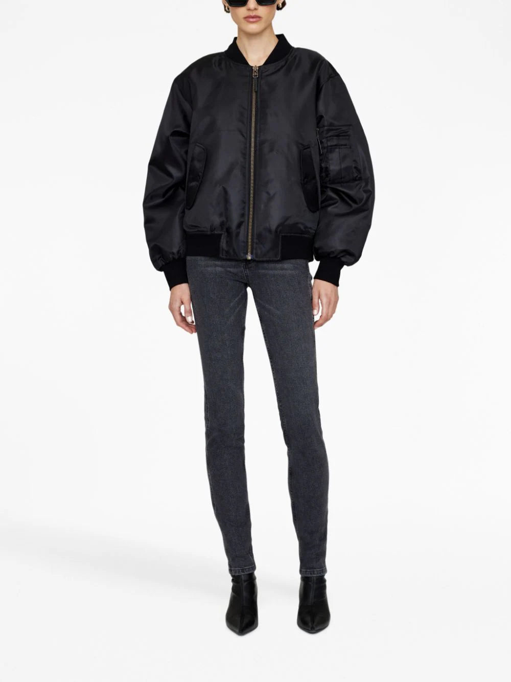 ANINE BING  Leon zipped bomber jacket