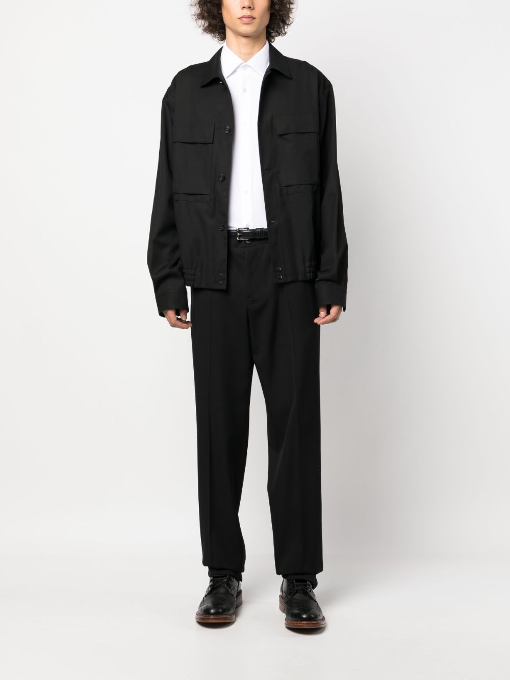 BOSS pointed-collar long-sleeve shirt