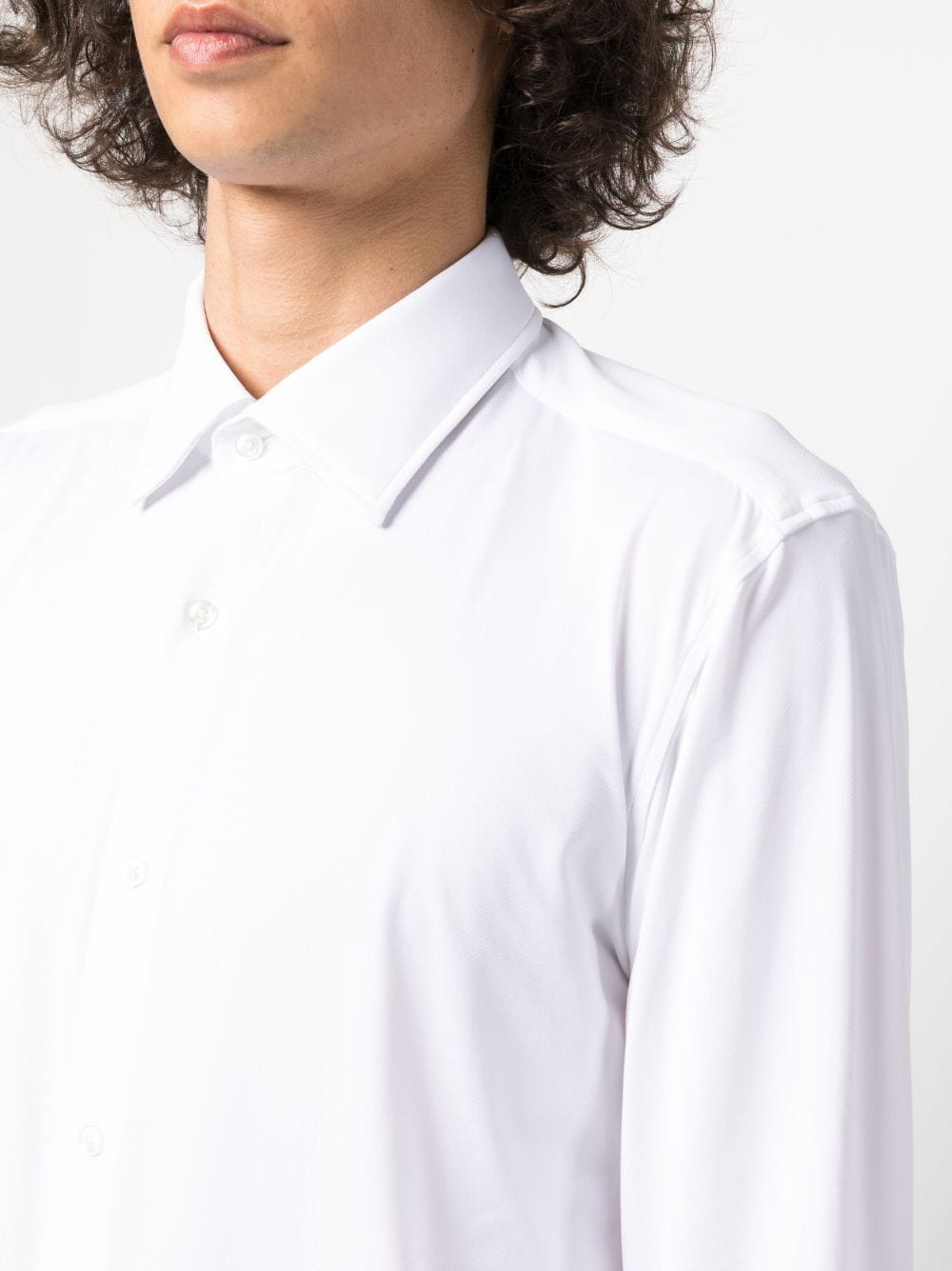 BOSS pointed-collar long-sleeve shirt