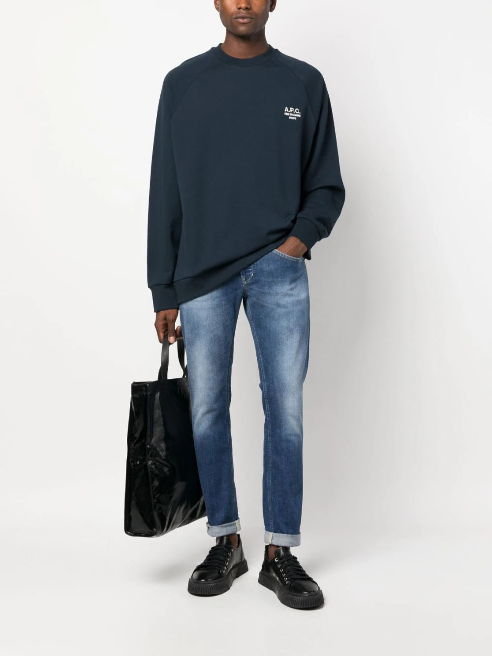 A.P.C.  logo-embroidered cotton sweatshirt