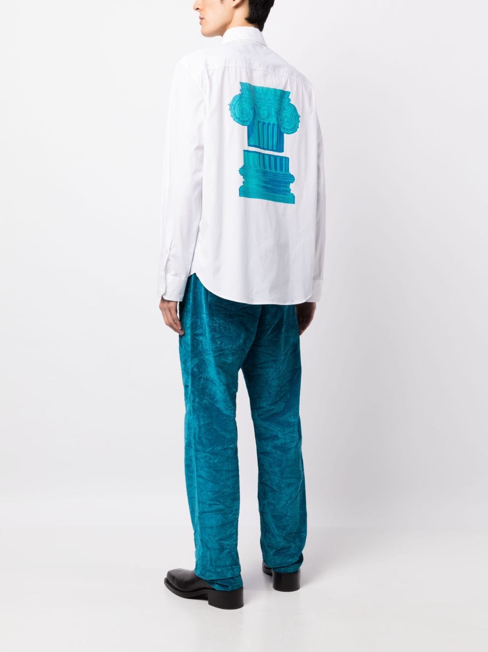 Versace The Column-print poplin shirt - Image 2