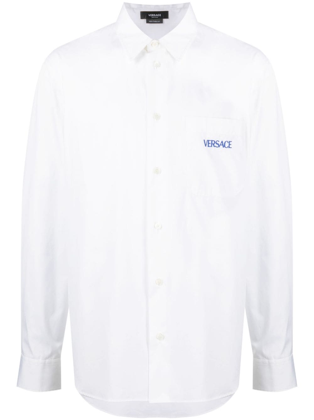 Versace The Column-print poplin shirt