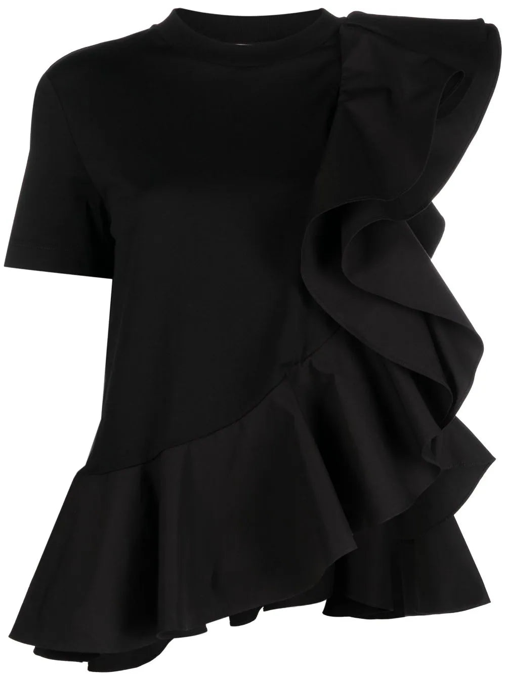Alexander McQueen  asymmetric ruffled T-shirt