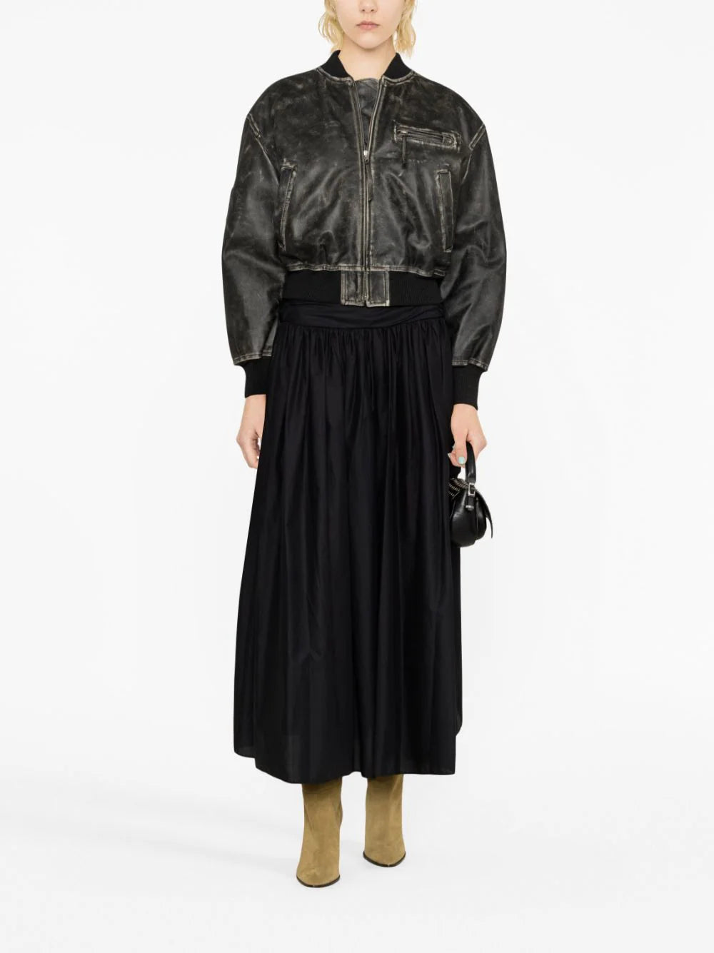 Acne Studios  distressed-effect leather jacket