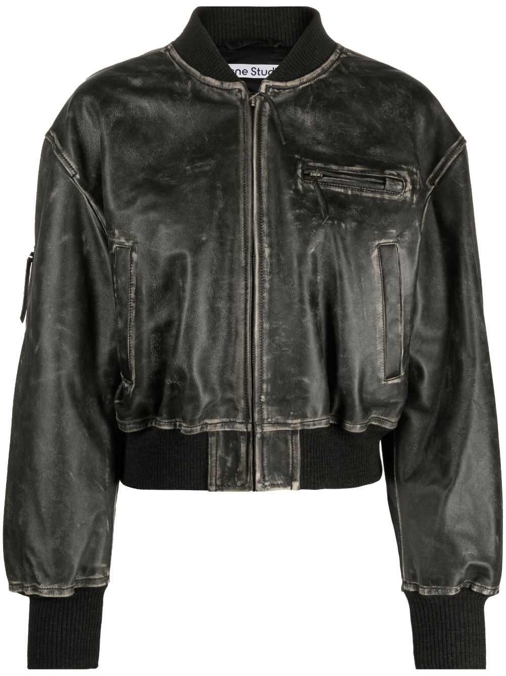 Acne Studios  distressed-effect leather jacket