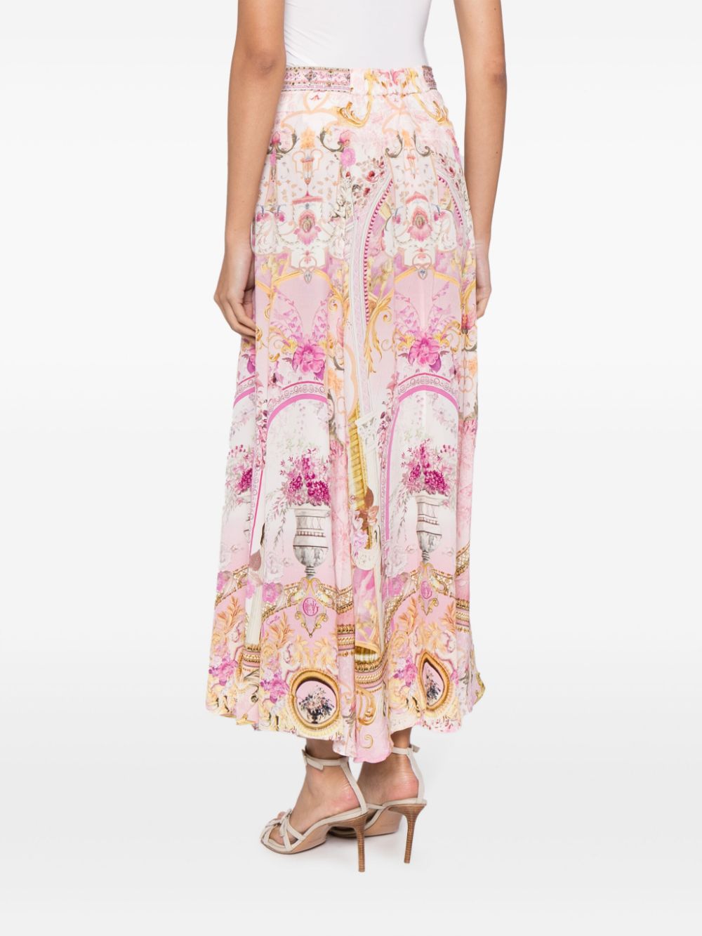 Camilla  floral-print silk maxi skirt