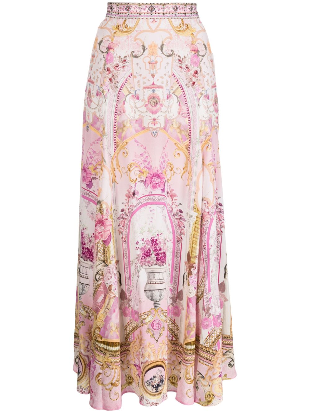 Camilla  floral-print silk maxi skirt