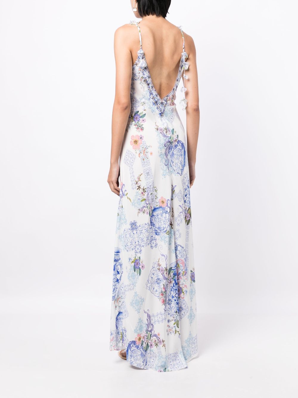 Camilla  graphic-print silk maxi dress