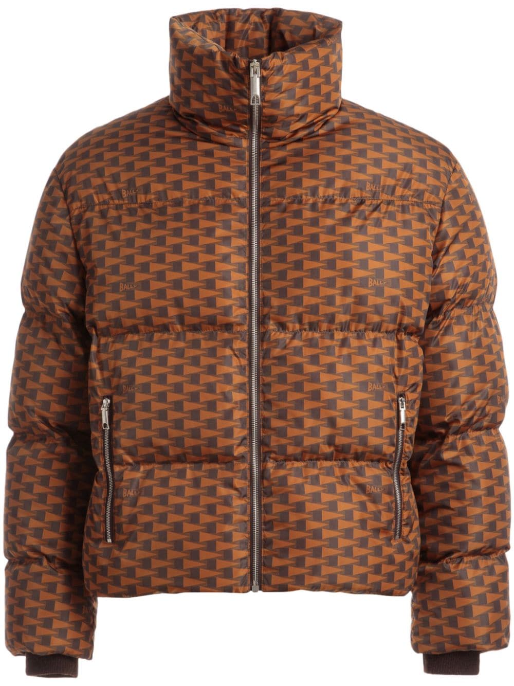 Bally geometric-print padded jacket