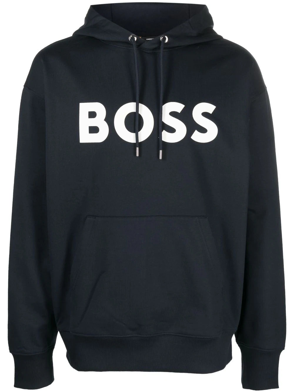 BOSS  logo-print cotton hoodie