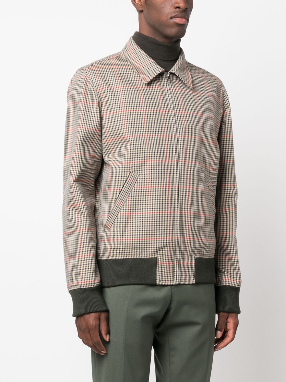 A.P.C.  zip-up checked shirt jacket