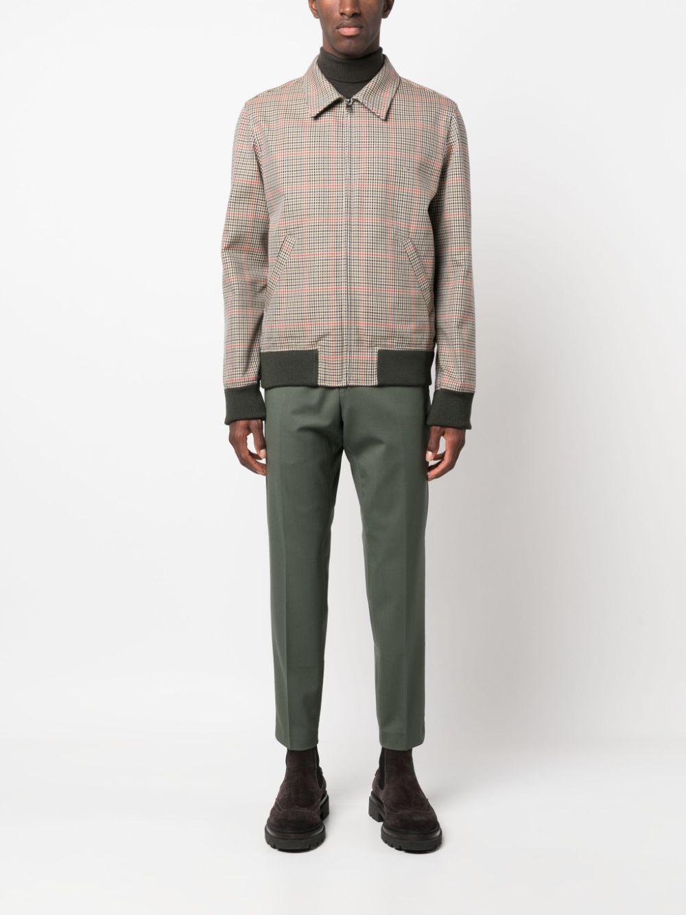 A.P.C.  zip-up checked shirt jacket