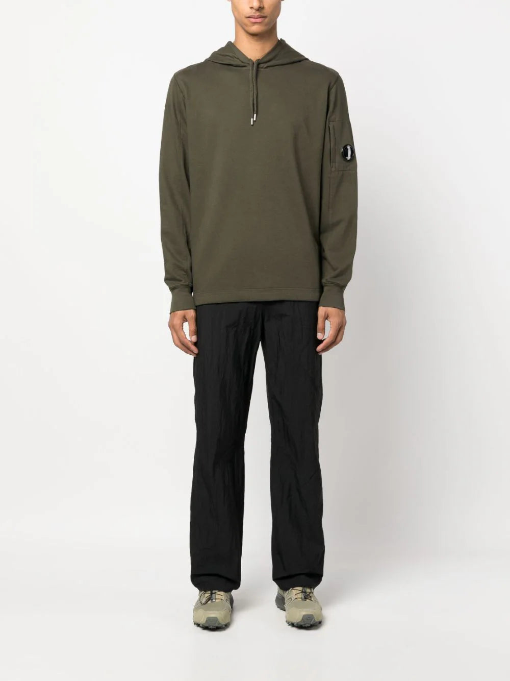 C.P. Company  logo-patch drawstring hoodie