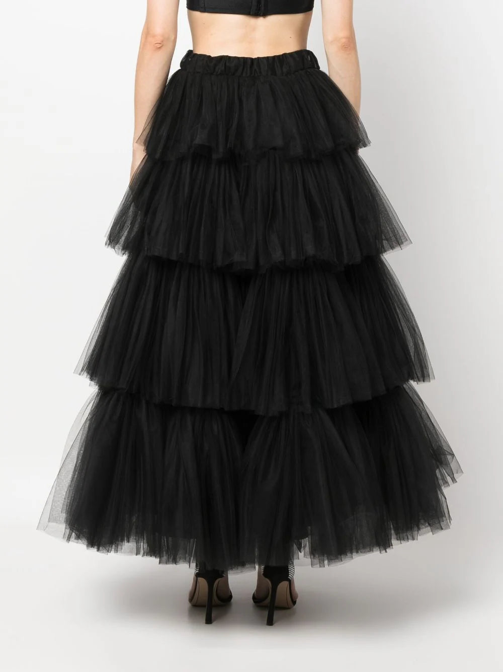 Ana Radu  tiered tulle midi skirt