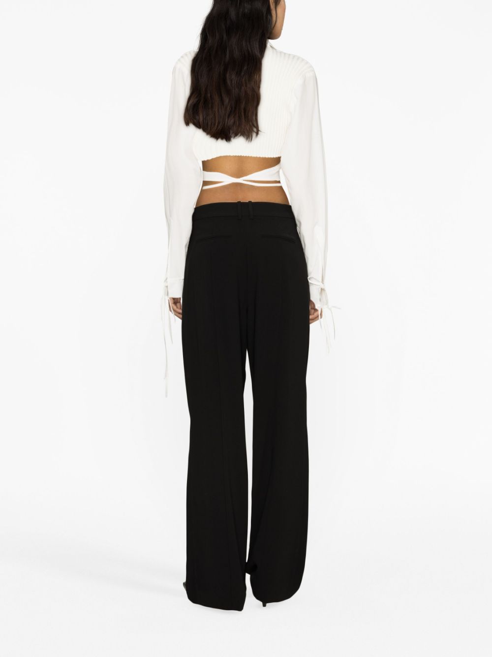 Calvin Klein  mid-rise wide-leg trousers