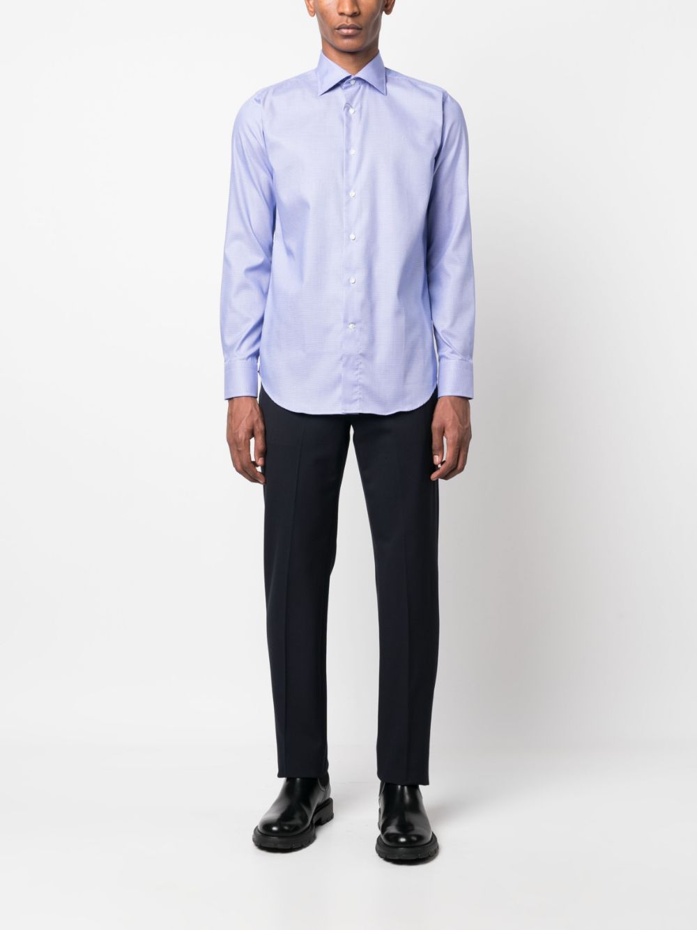 Canali long-sleeve cotton shirt