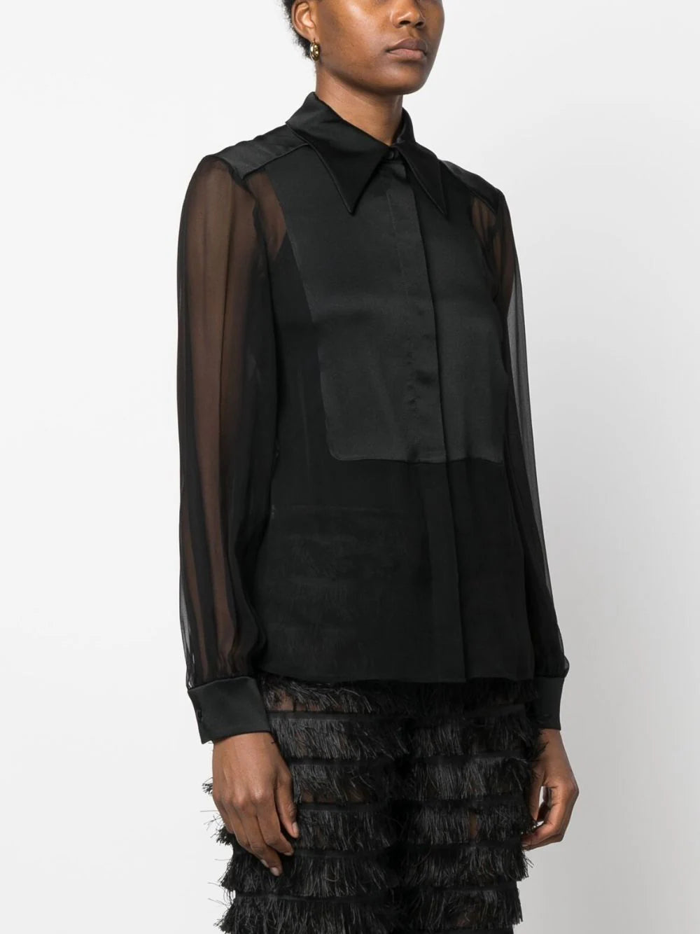 Alberta Ferretti long-sleeves silk shirt