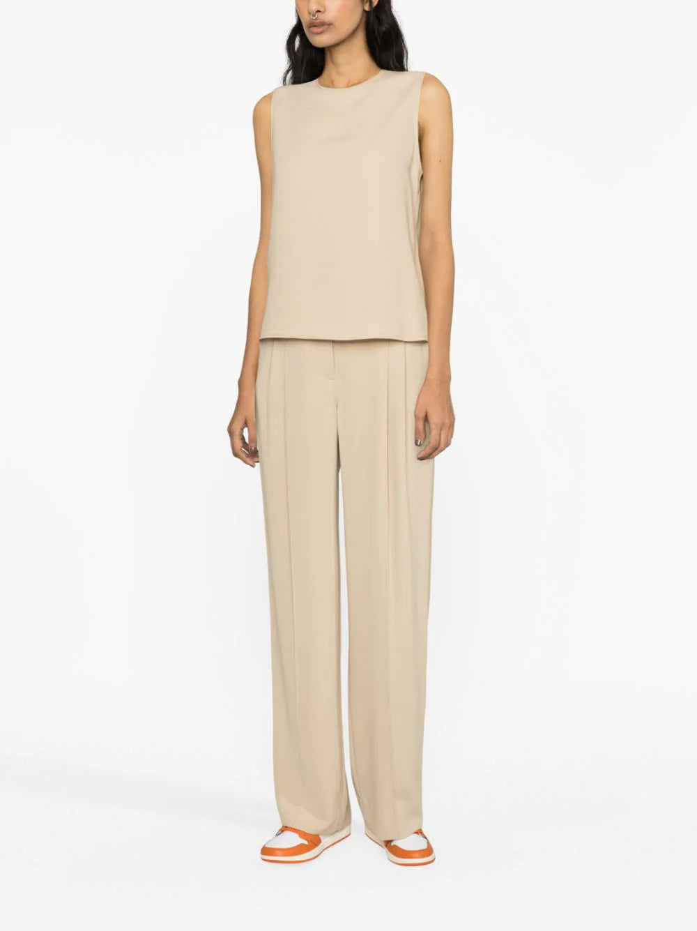 Calvin Klein sleeveless crêpe top