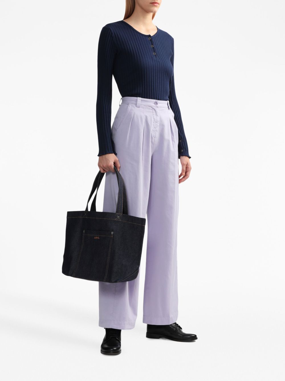 A.P.C. wide-leg cotton trousers