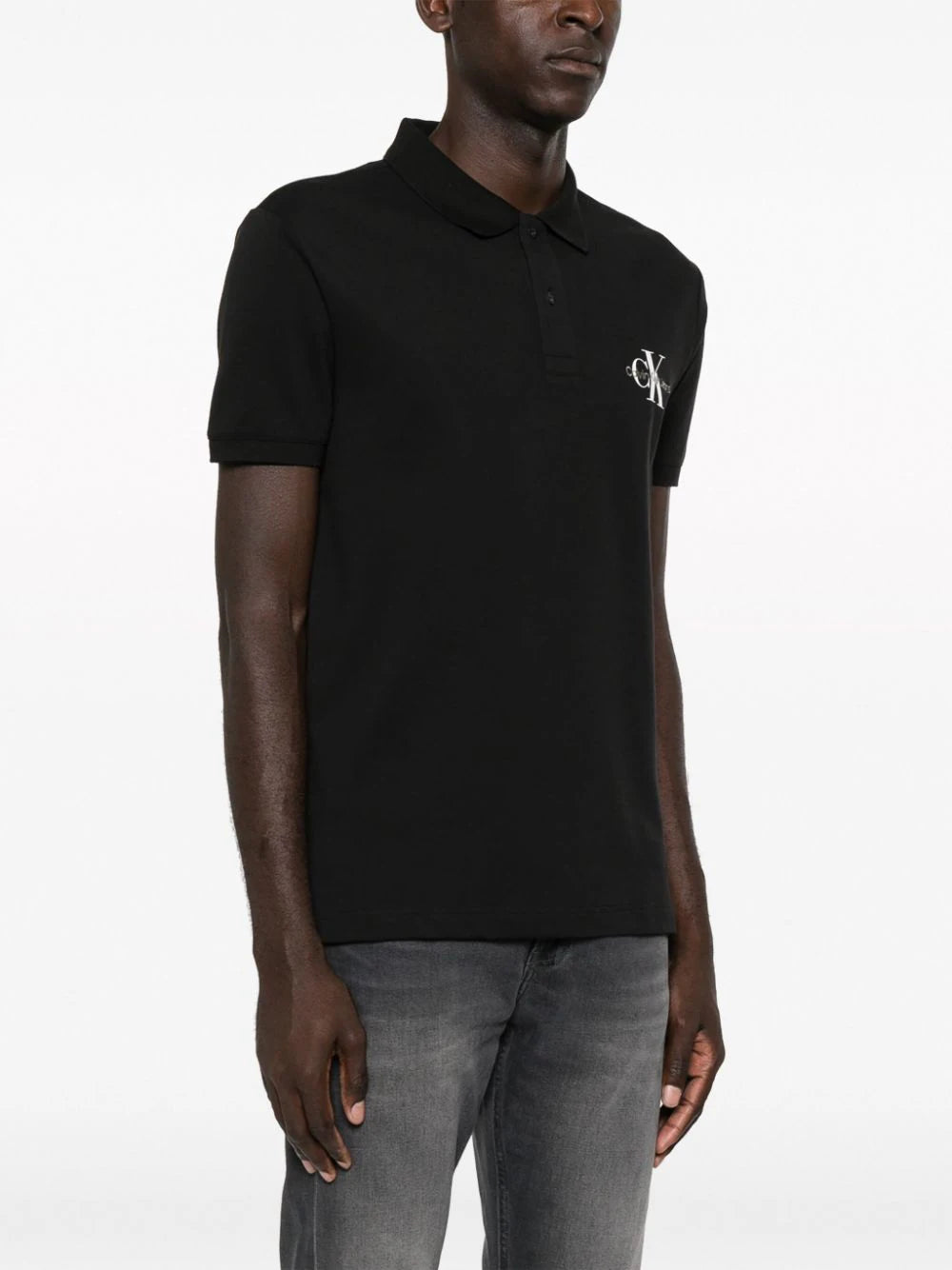 Calvin Klein Jeans  logo-print cotton polo shirt