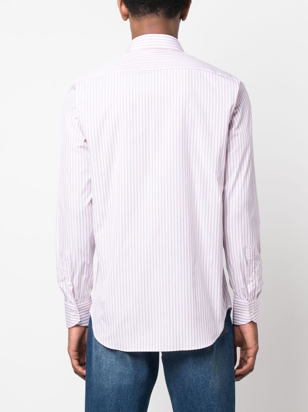 Canali  striped cotton shirt