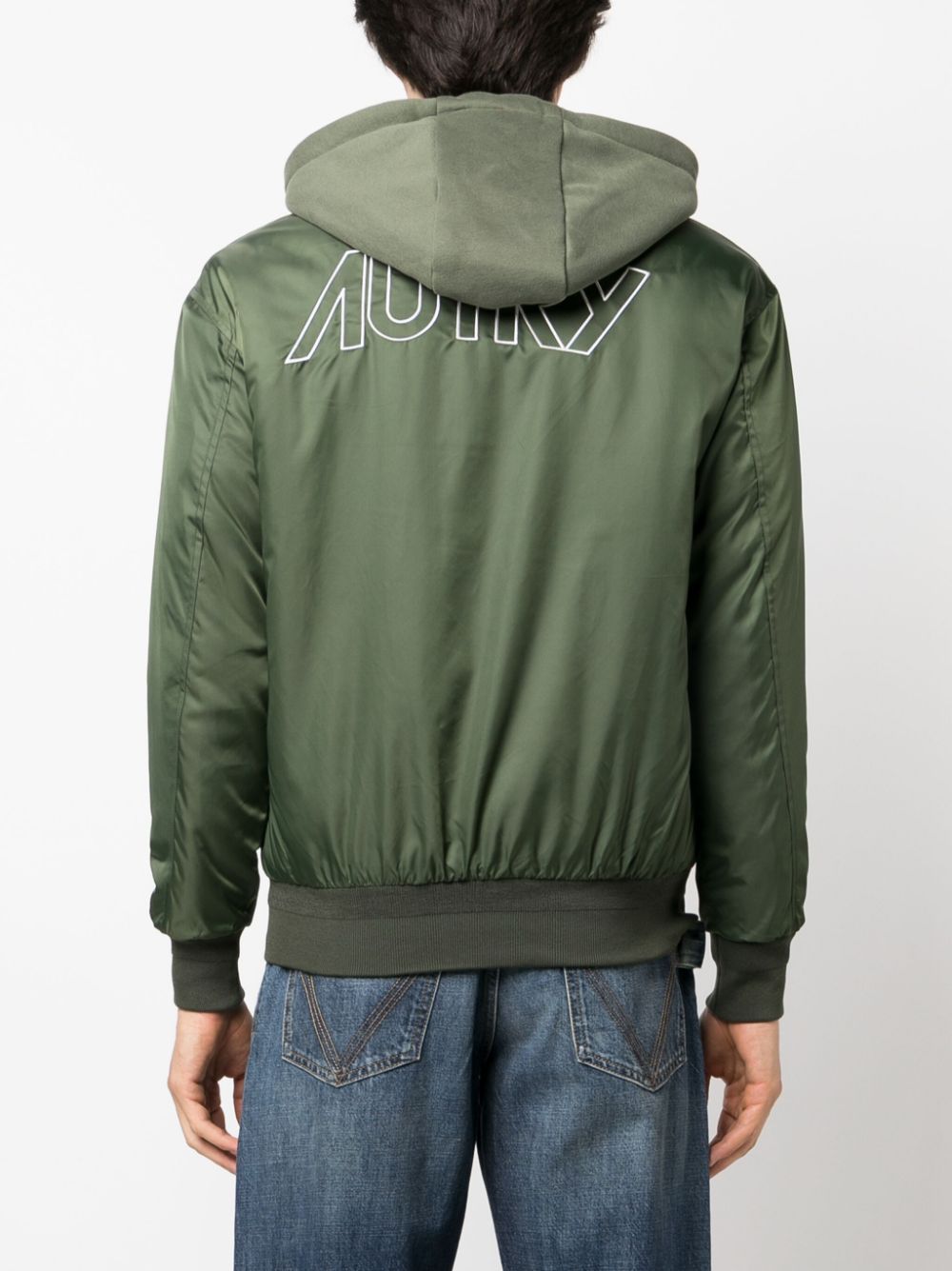 Autry logo-patch bomber jacket