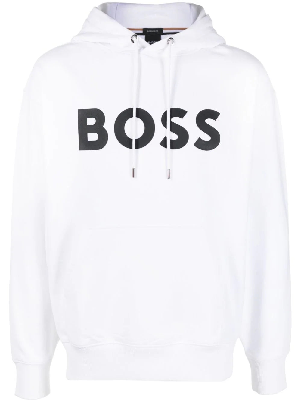 BOSS  logo-print cotton hoodie