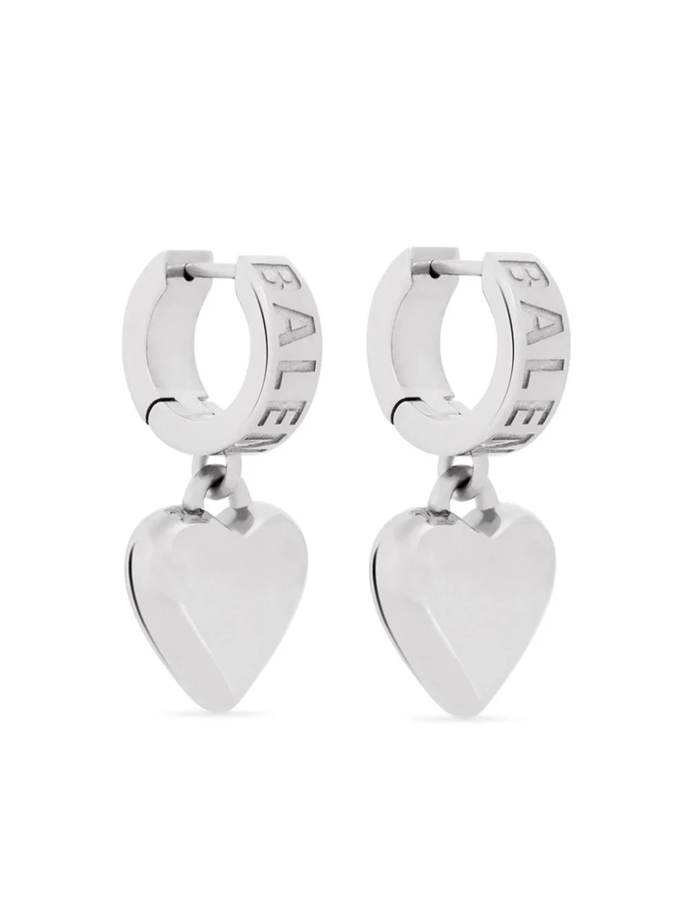 Balenciaga  heart-charm hoop earrings