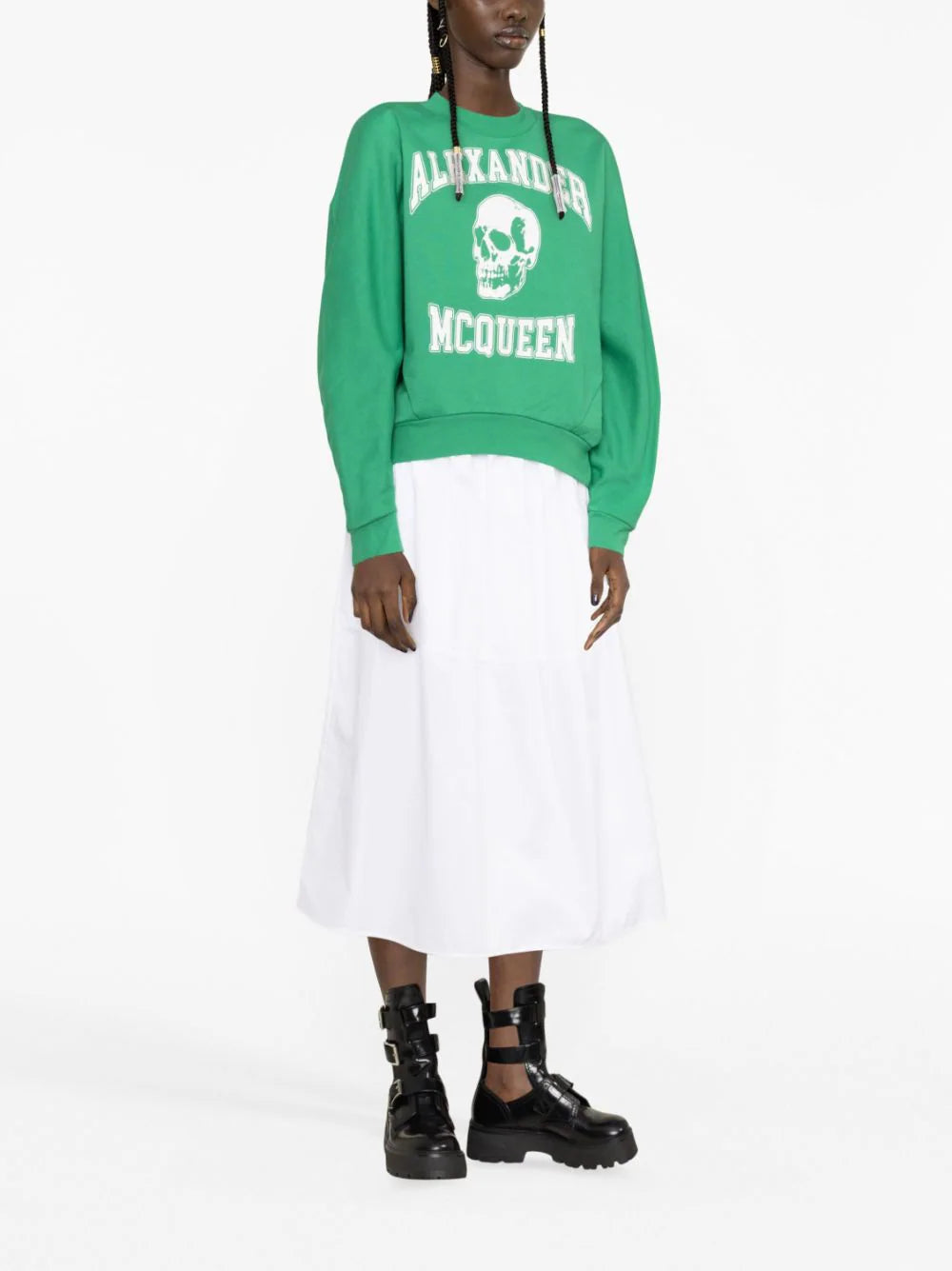 Alexander McQueen  skull-print stretch-cotton sweatshirt