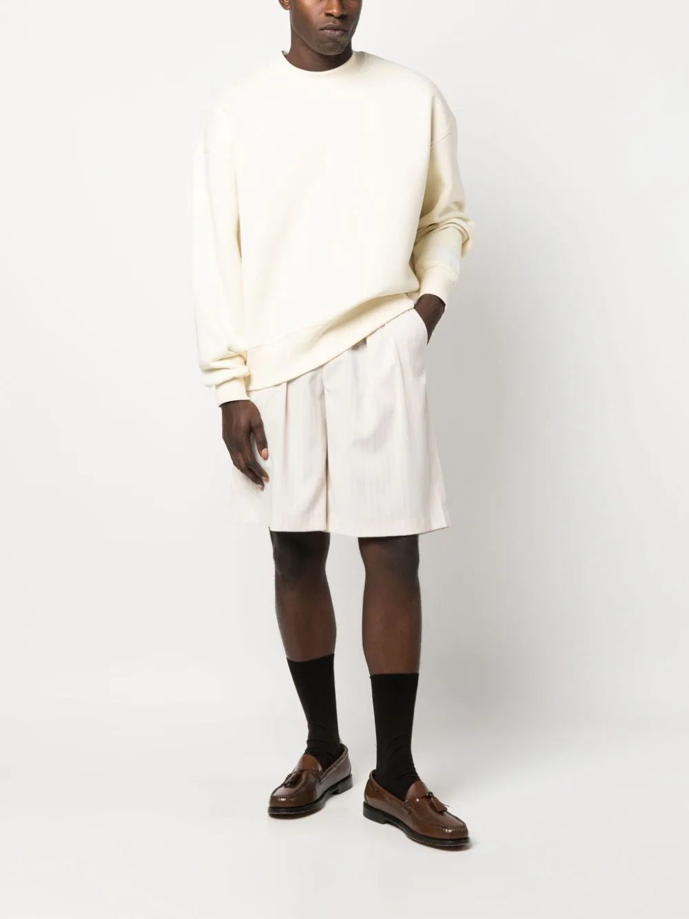 AMI Paris  logo-embroidered patch sweatshirt