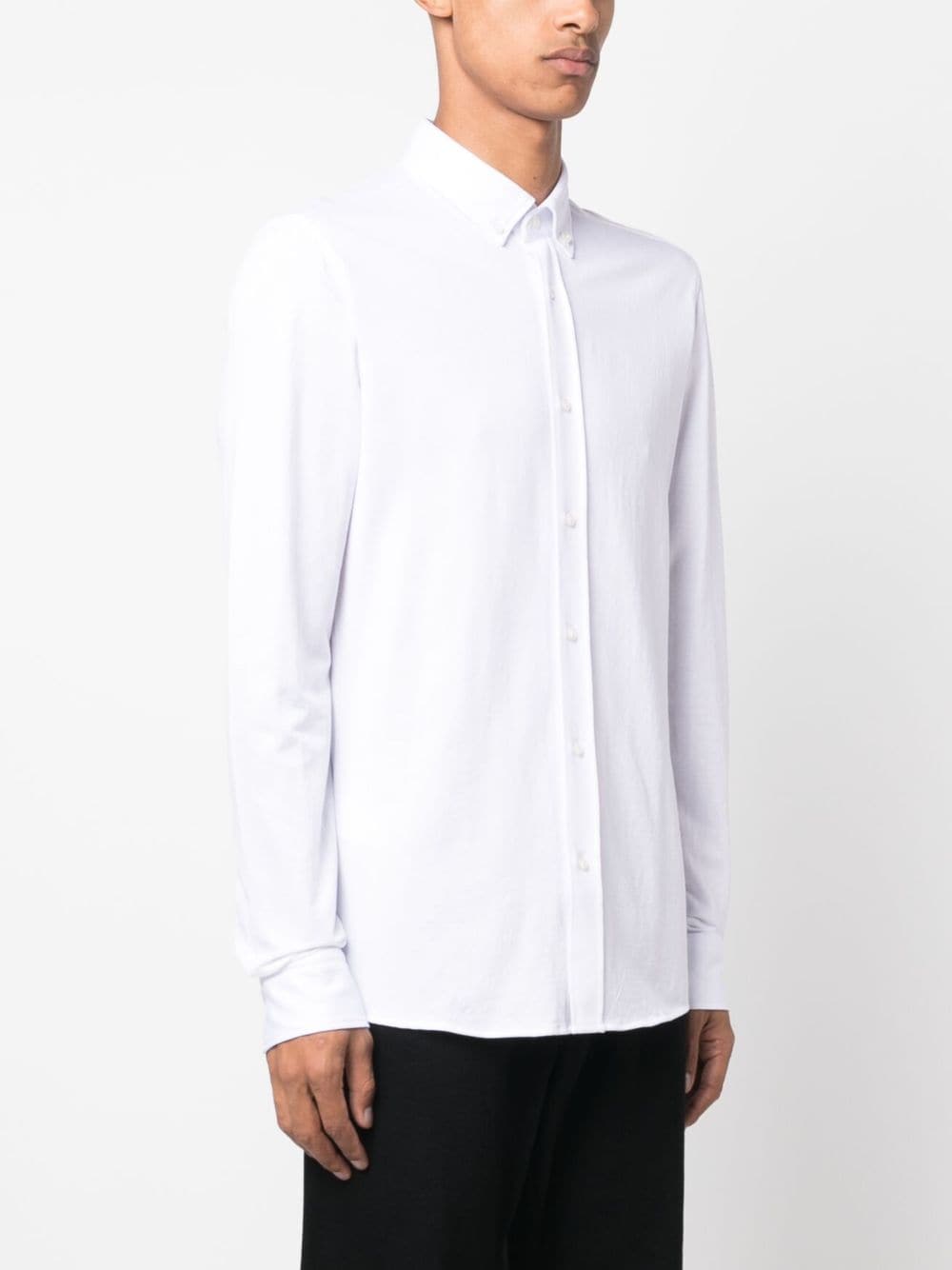 BOSS long-sleeve cotton-blend shirt