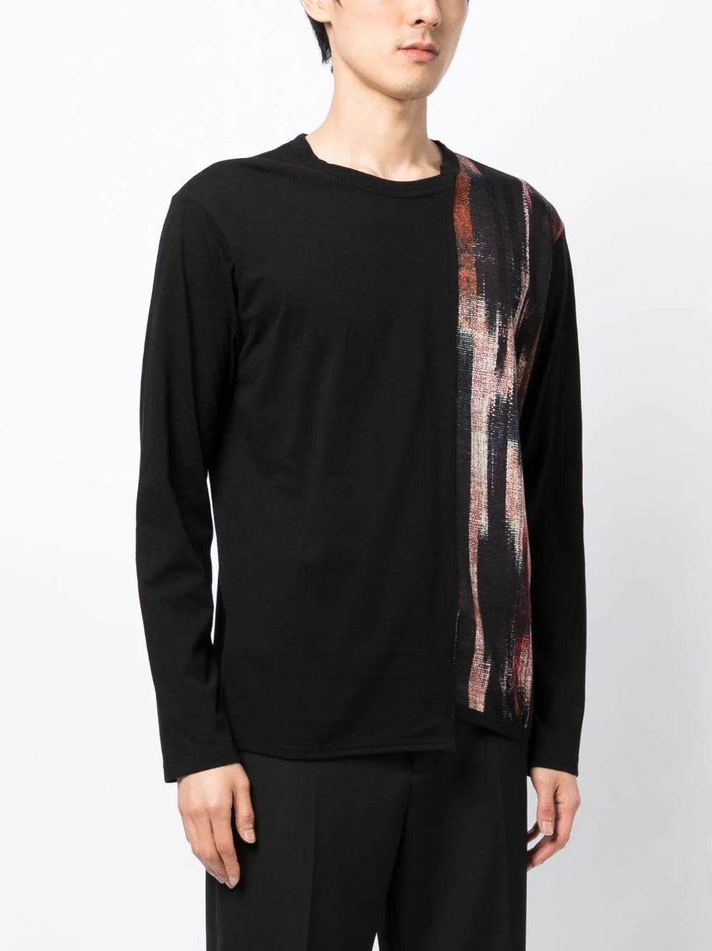 Yohji Yamamoto  asymmetric long-sleeve T-shirt