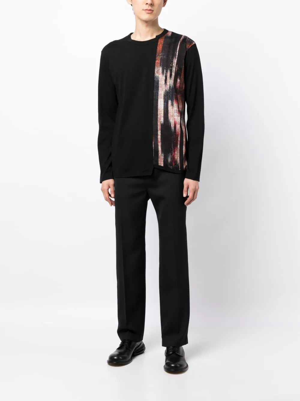 Yohji Yamamoto  asymmetric long-sleeve T-shirt