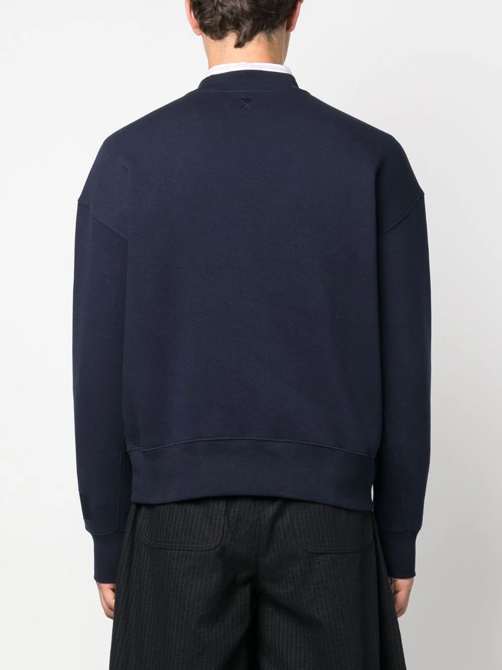 AMI Paris  logo-patch crew-neck sweatshirt