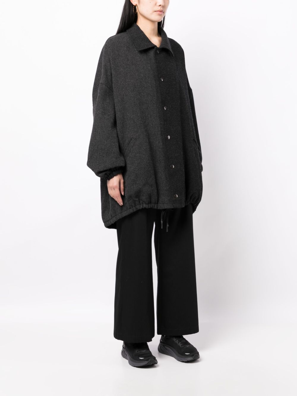 Yohji Yamamoto  herringbone-pattern wool jacket