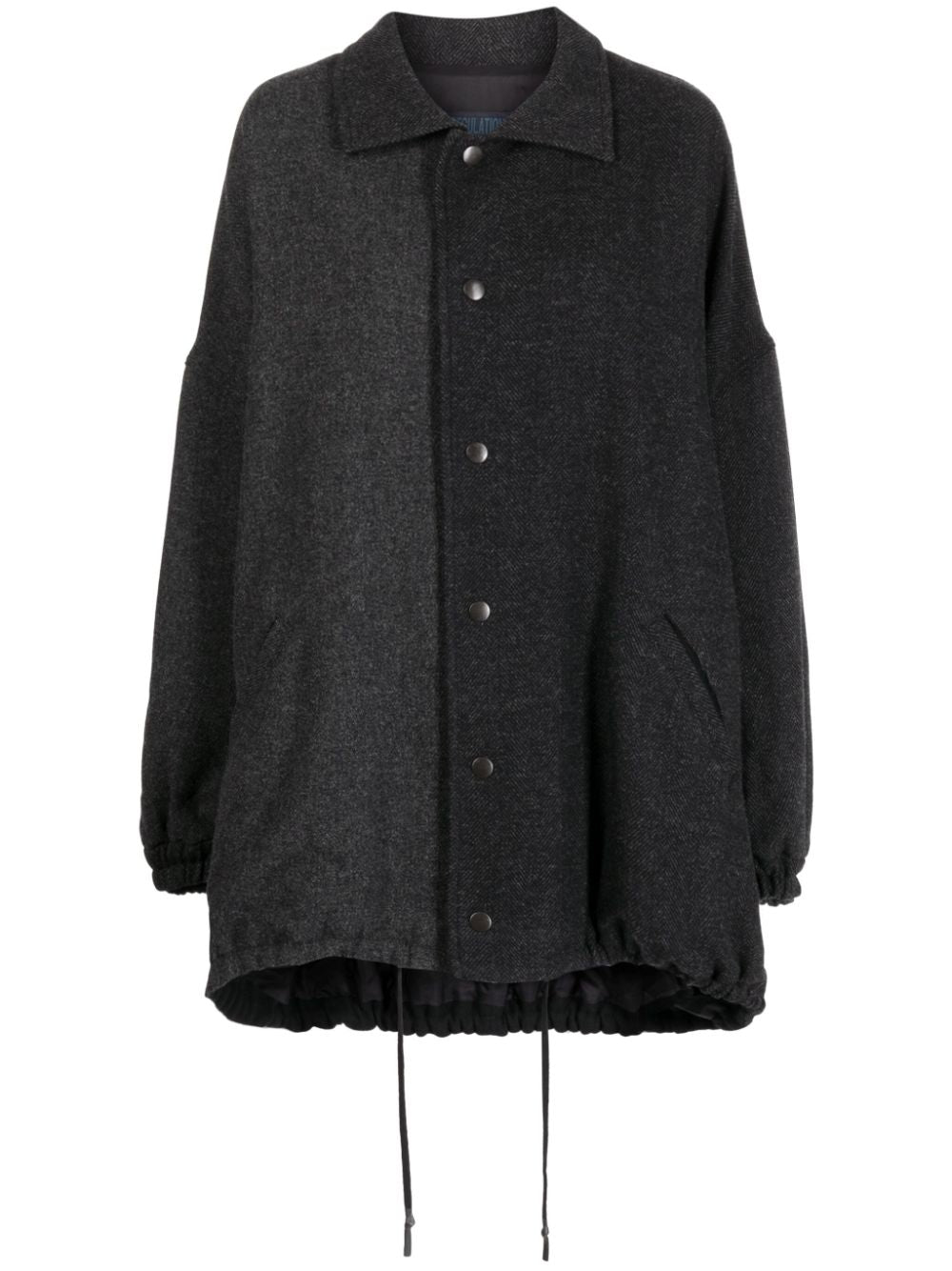 Yohji Yamamoto  herringbone-pattern wool jacket