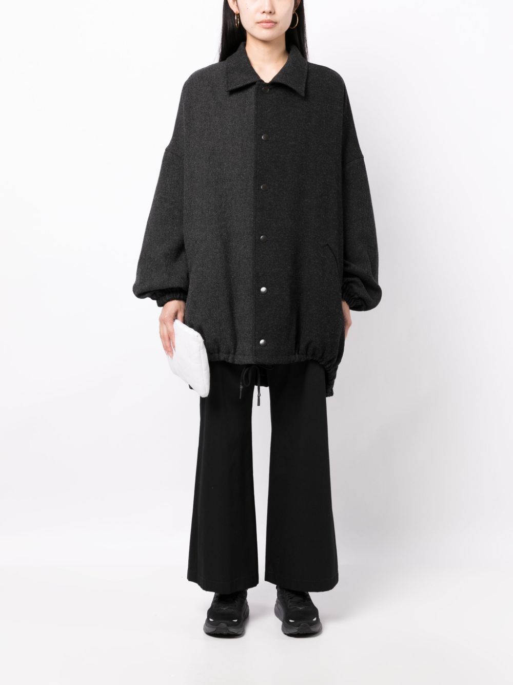 Yohji Yamamoto  herringbone-pattern wool jacket