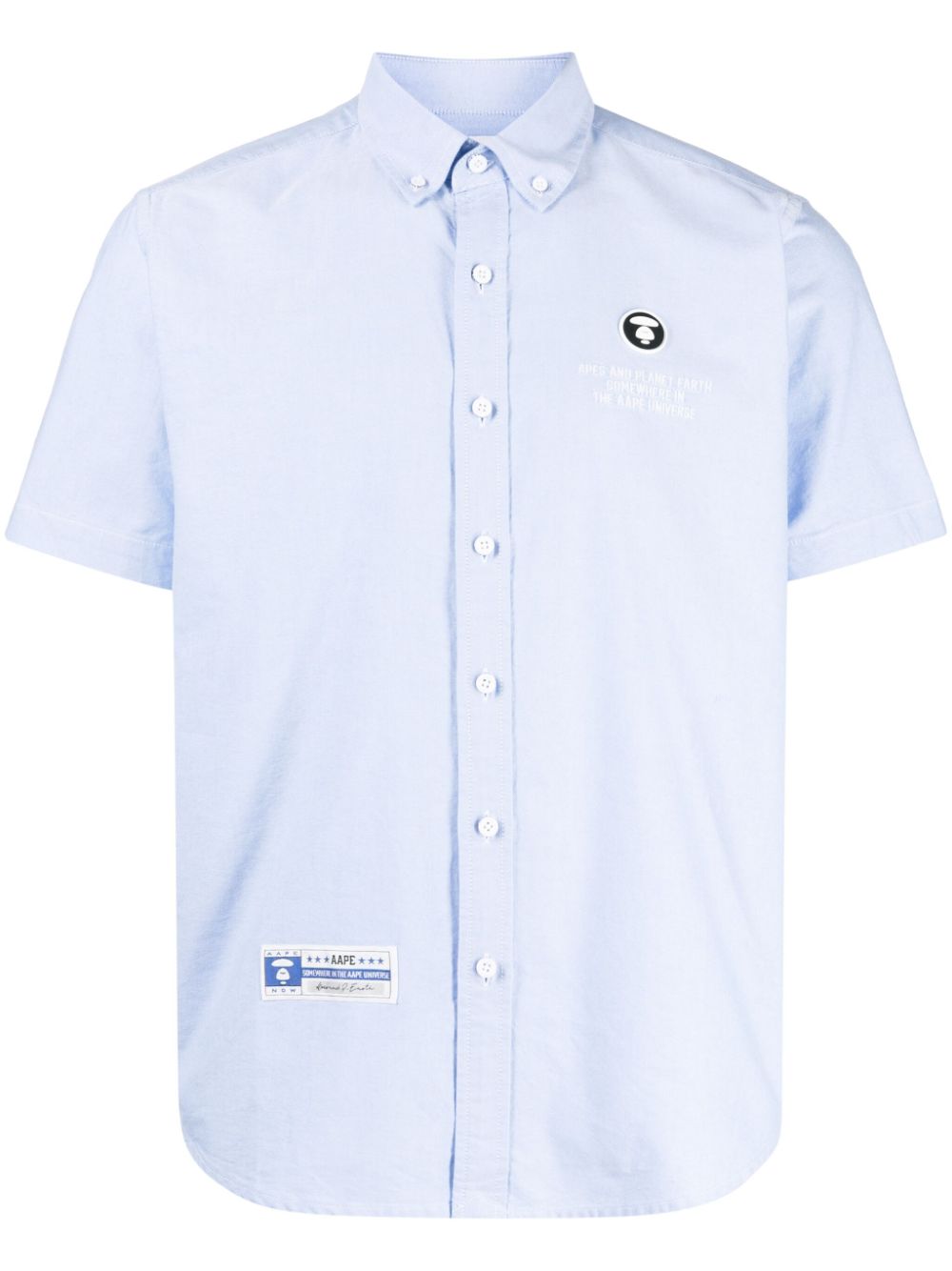 AAPE BY *A BATHING APE®  logo-embroidered cotton shirt