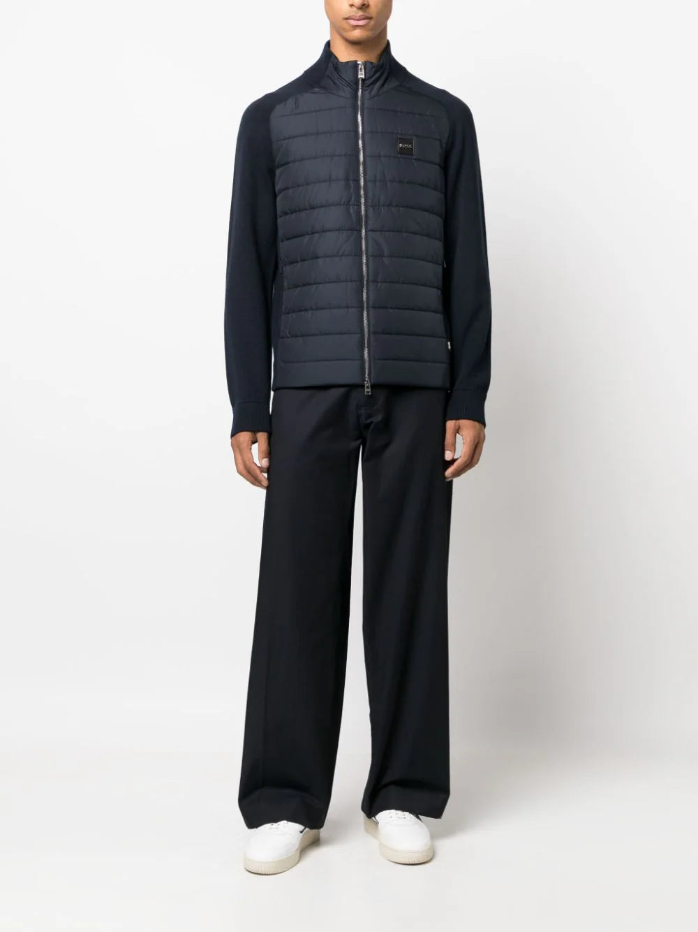 BOSS  quilted panelled jacket