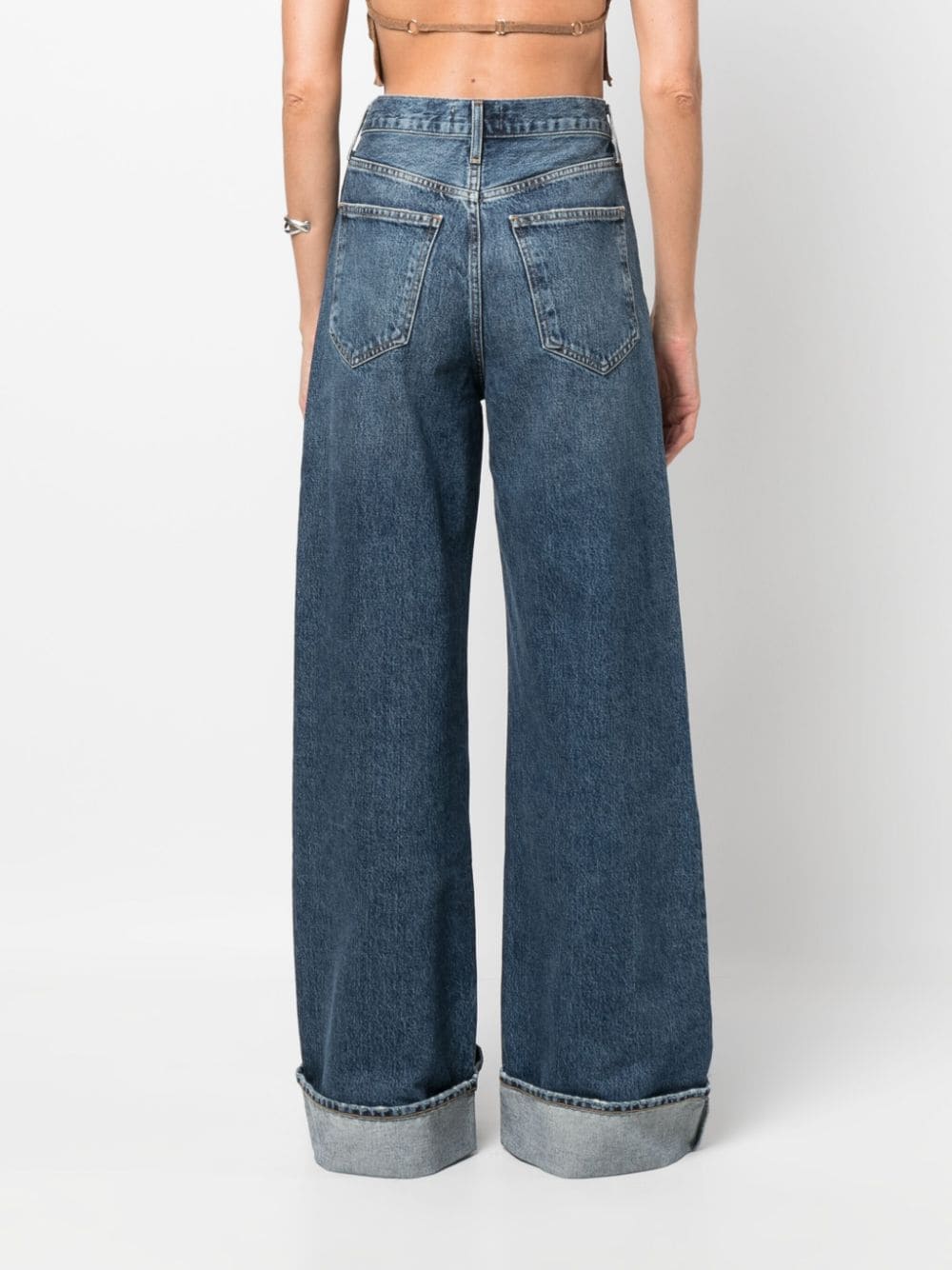 AGOLDE  Dame wide-leg organic-cotton jeans