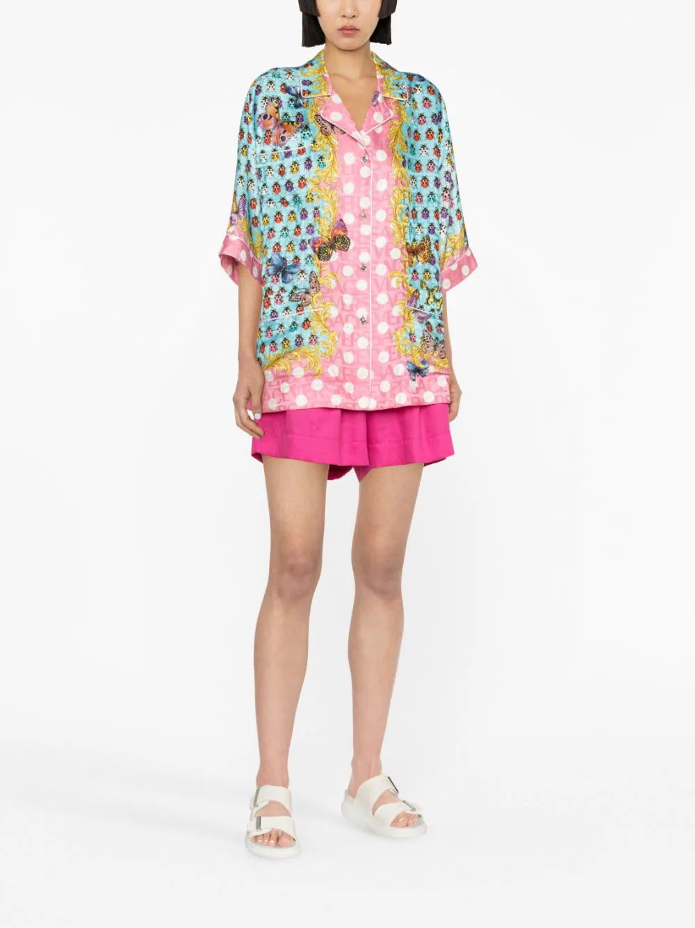 Versace  Butterflies silk-blend shirt