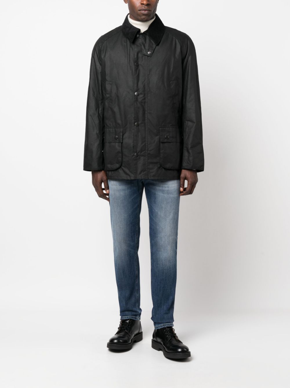 Barbour  collared wax jacket