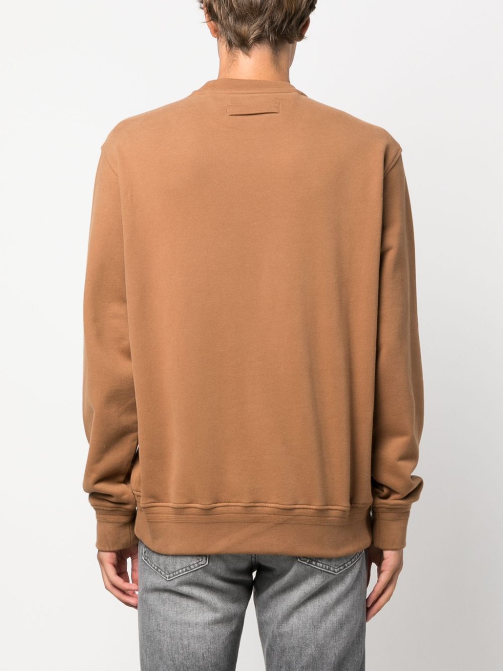 Zegna  logo-embossed cotton sweatshirt