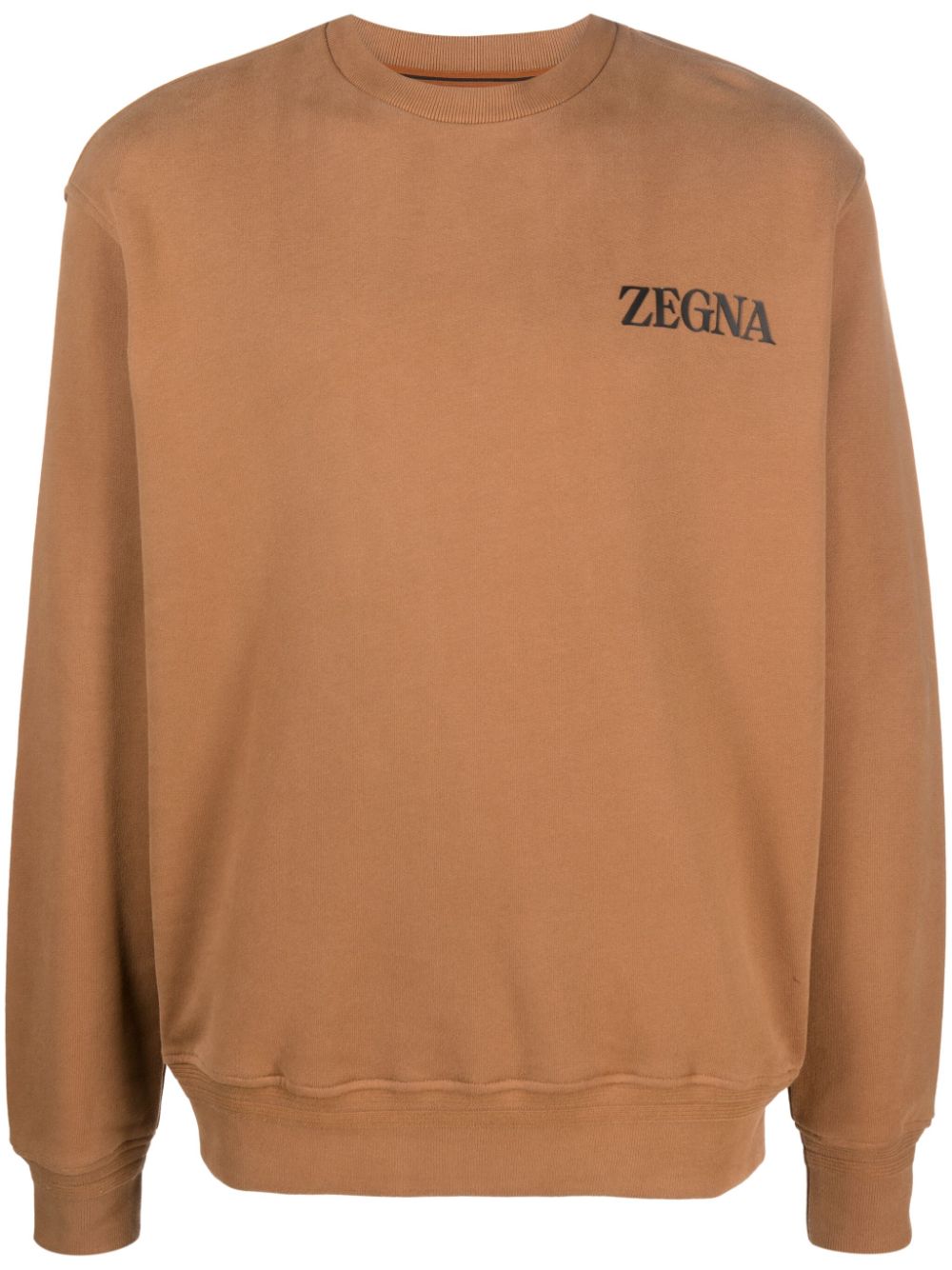Zegna  logo-embossed cotton sweatshirt
