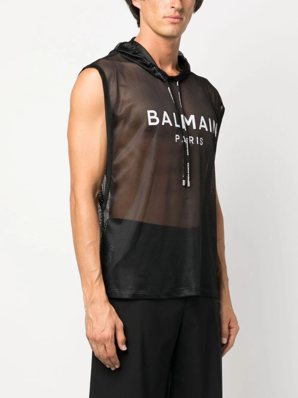 Balmain  logo-print sleeveless top