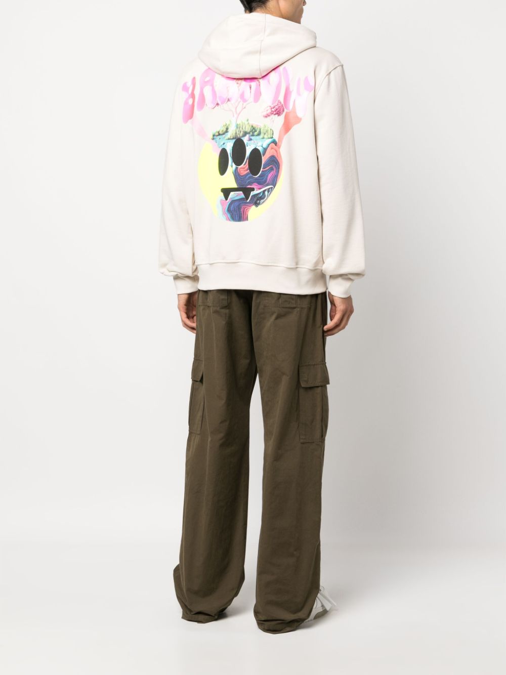 BARROW  logo-print cotton hoodie