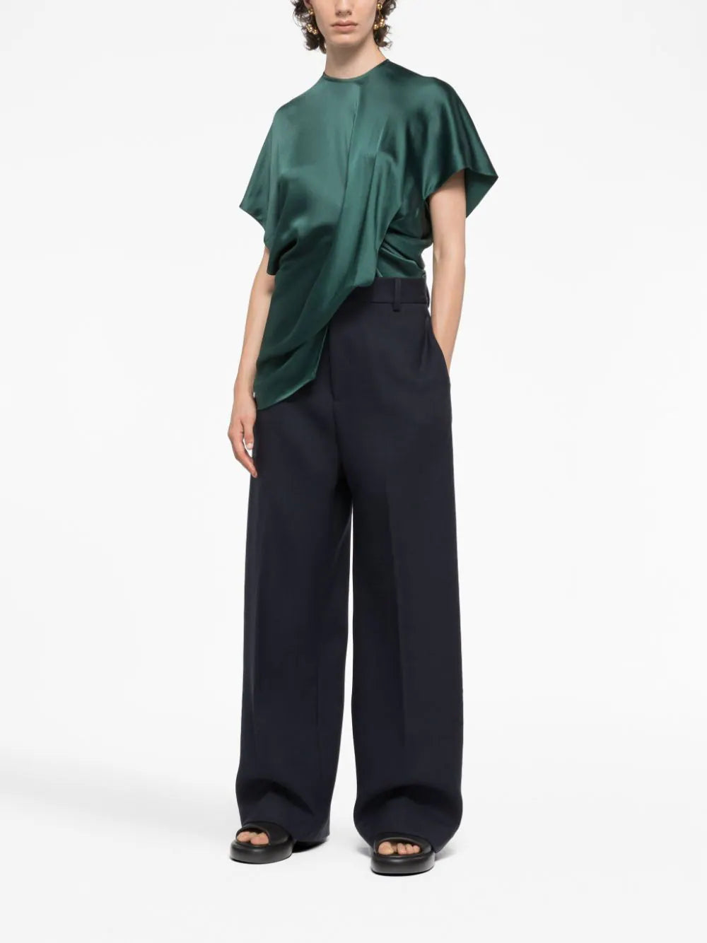 AZ FACTORY gathered crepe blouse