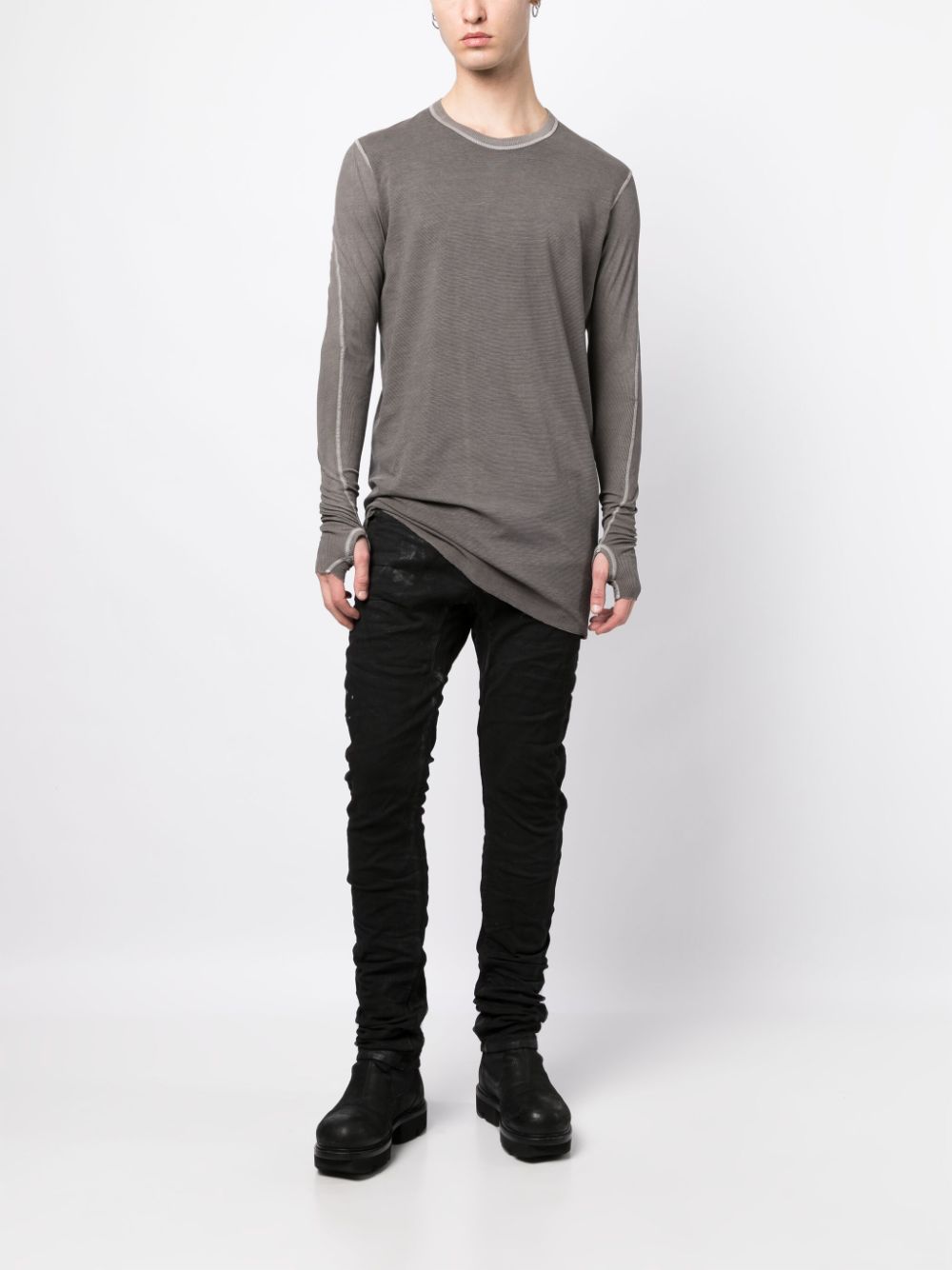 Boris Bidjan Saberi  fine-ribbed long-sleeved T-shirt