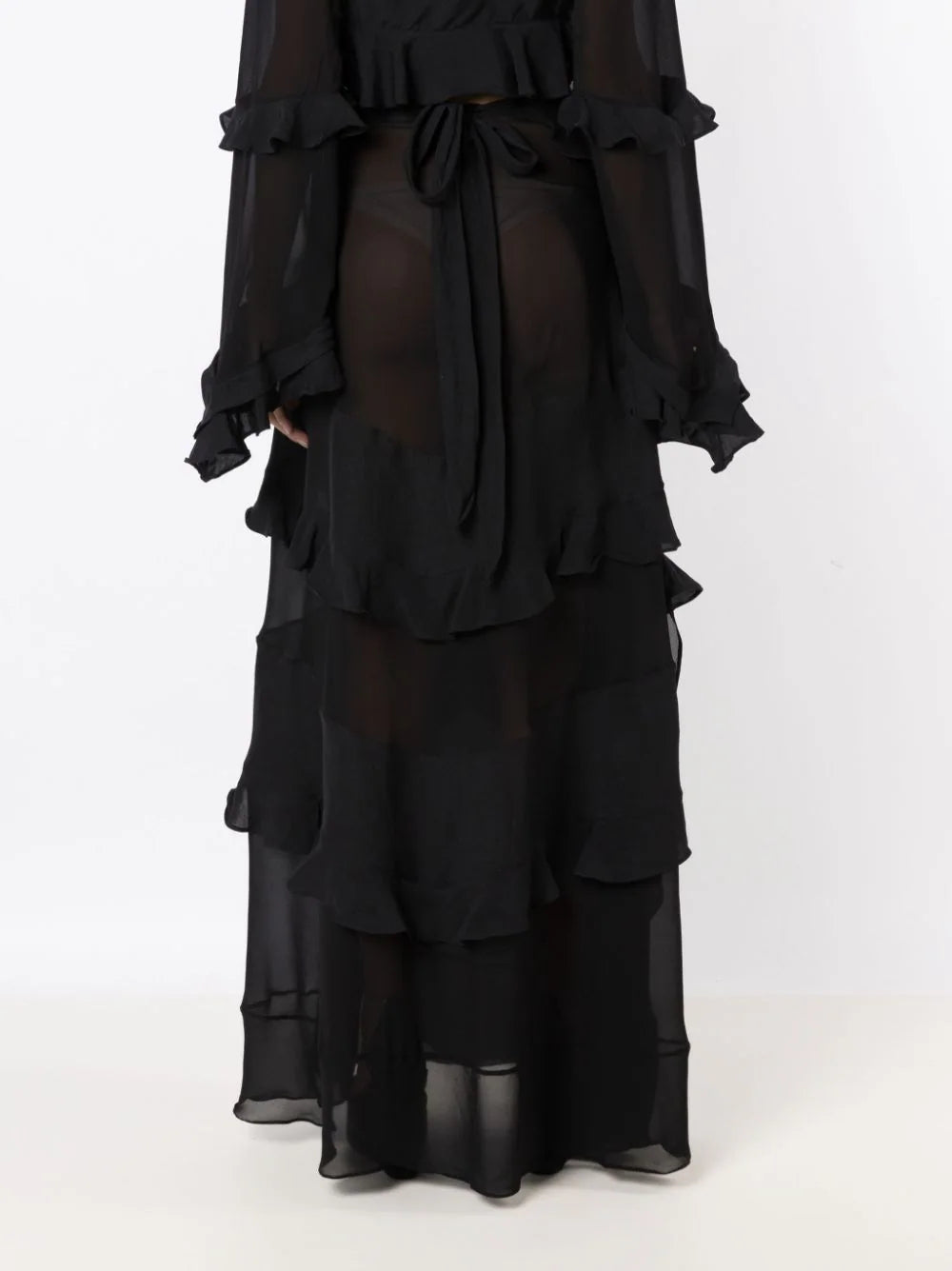 Amir Slama  ruffled-trim maxi skirt